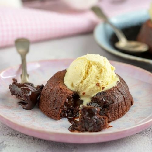 Suflé de Chocolate con Helado